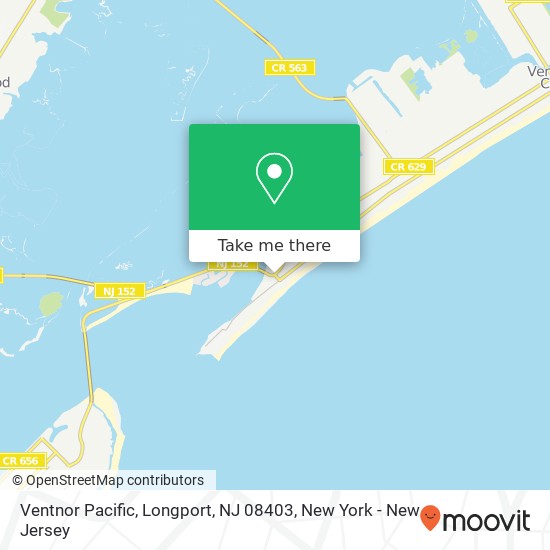Mapa de Ventnor Pacific, Longport, NJ 08403