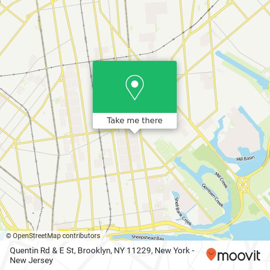 Mapa de Quentin Rd & E St, Brooklyn, NY 11229