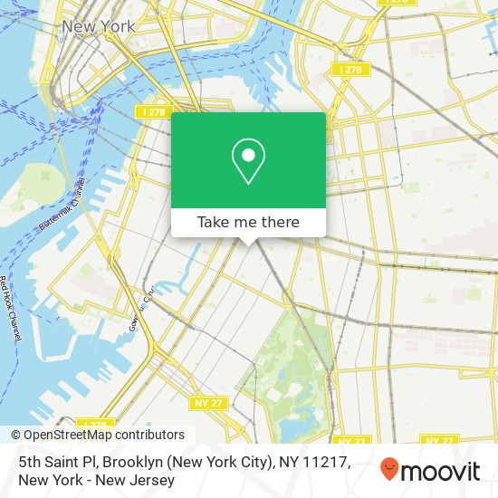 5th Saint Pl, Brooklyn (New York City), NY 11217 map