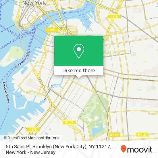 5th Saint Pl, Brooklyn (New York City), NY 11217 map