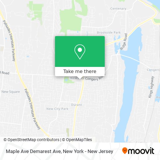 Maple Ave Demarest Ave map