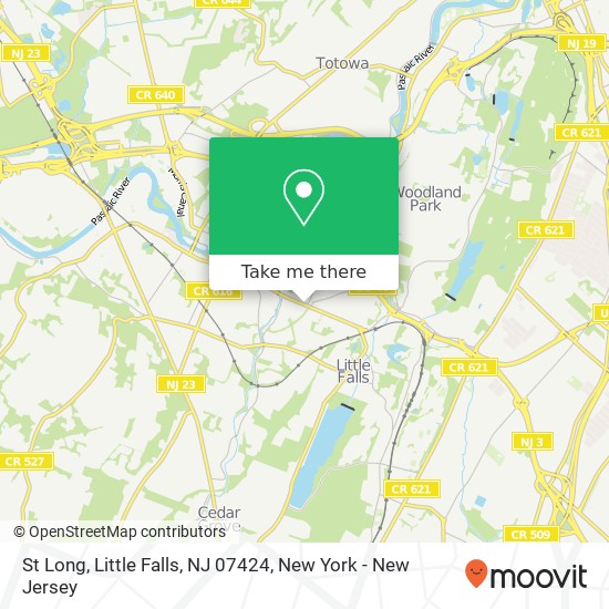 Mapa de St Long, Little Falls, NJ 07424