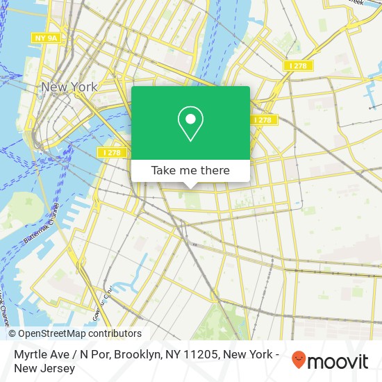 Mapa de Myrtle Ave / N Por, Brooklyn, NY 11205