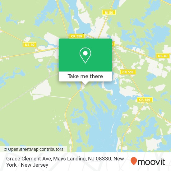 Mapa de Grace Clement Ave, Mays Landing, NJ 08330