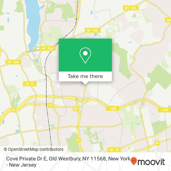 Mapa de Cove Private Dr E, Old Westbury, NY 11568