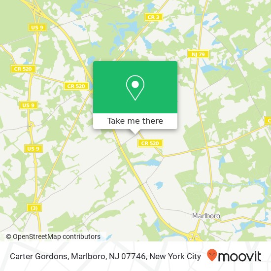 Mapa de Carter Gordons, Marlboro, NJ 07746