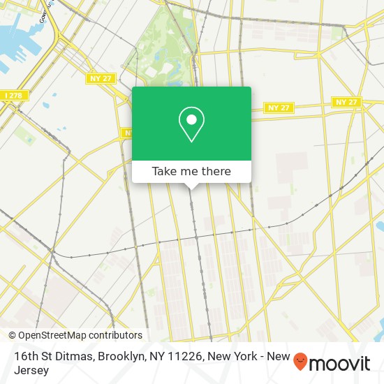 Mapa de 16th St Ditmas, Brooklyn, NY 11226
