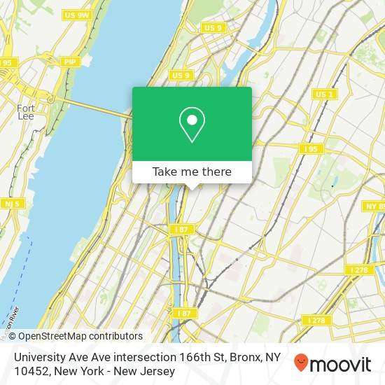 University Ave Ave intersection 166th St, Bronx, NY 10452 map