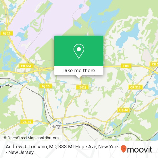 Andrew J. Toscano, MD, 333 Mt Hope Ave map