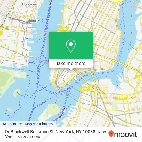 Mapa de Dr Blackwell Beekman St, New York, NY 10038