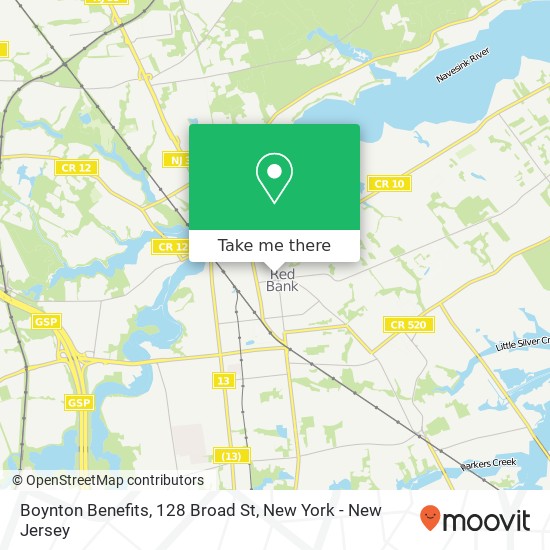 Mapa de Boynton Benefits, 128 Broad St