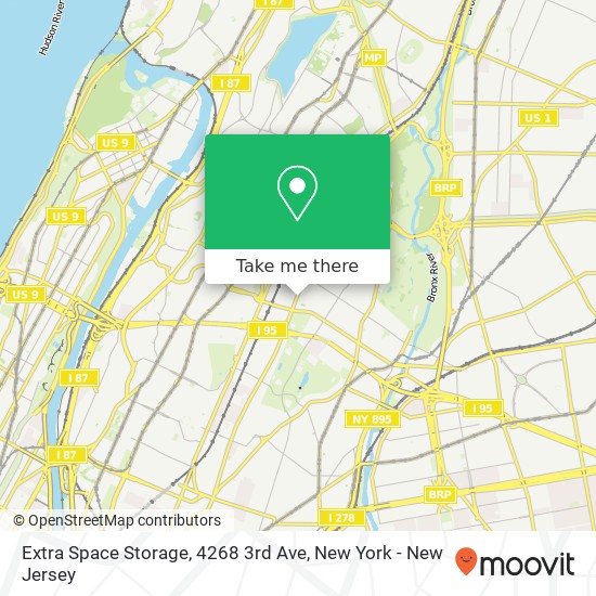 Extra Space Storage, 4268 3rd Ave map