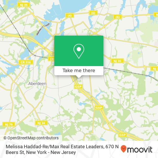 Mapa de Melissa Haddad-Re / Max Real Estate Leaders, 670 N Beers St