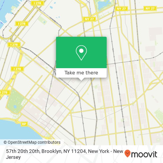 57th 20th 20th, Brooklyn, NY 11204 map