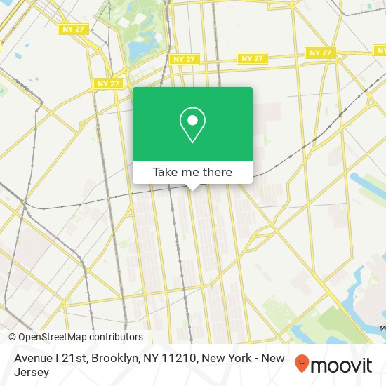 Avenue I 21st, Brooklyn, NY 11210 map