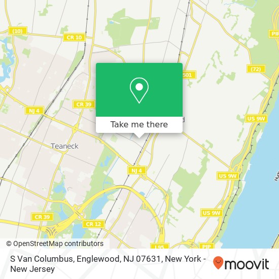 Mapa de S Van Columbus, Englewood, NJ 07631