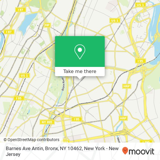 Mapa de Barnes Ave Antin, Bronx, NY 10462