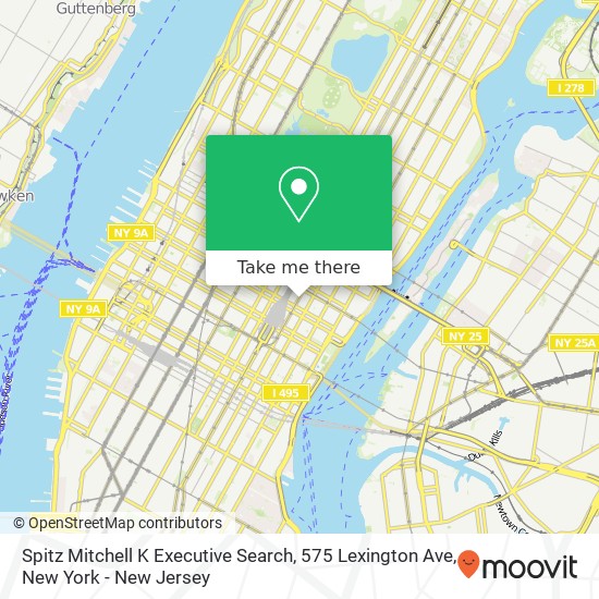 Mapa de Spitz Mitchell K Executive Search, 575 Lexington Ave