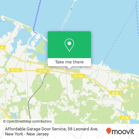 Mapa de Affordable Garage Door Service, 58 Leonard Ave