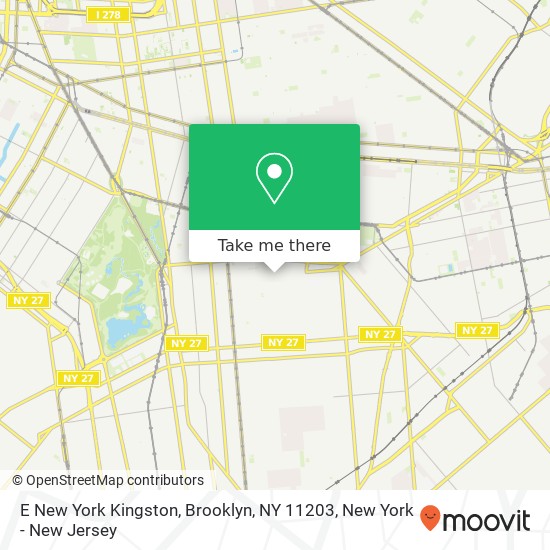 E New York Kingston, Brooklyn, NY 11203 map