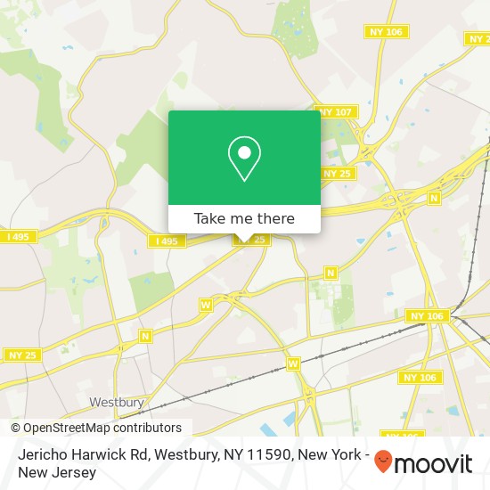 Mapa de Jericho Harwick Rd, Westbury, NY 11590