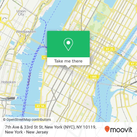 Mapa de 7th Ave & 33rd St St, New York (NYC), NY 10119