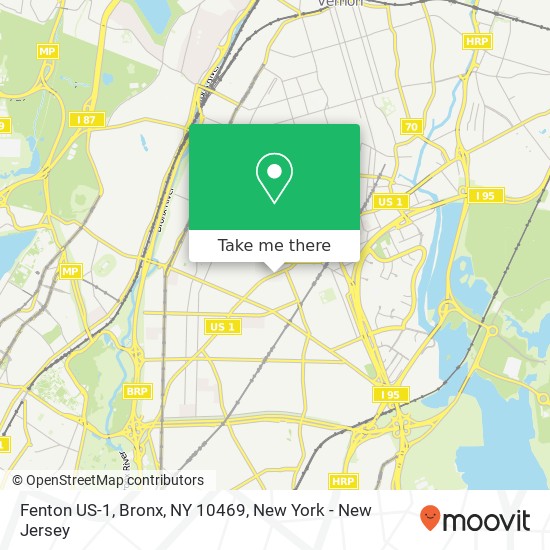 Fenton US-1, Bronx, NY 10469 map