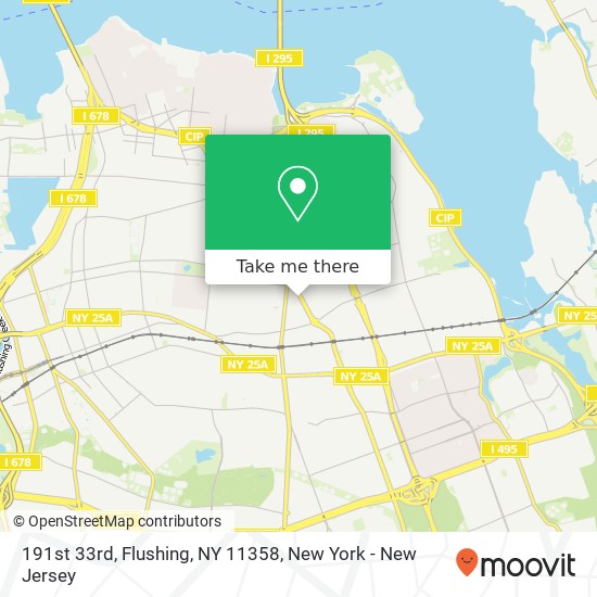 Mapa de 191st 33rd, Flushing, NY 11358