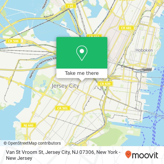 Mapa de Van St Vroom St, Jersey City, NJ 07306