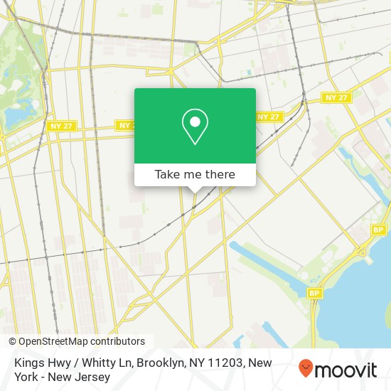 Mapa de Kings Hwy / Whitty Ln, Brooklyn, NY 11203