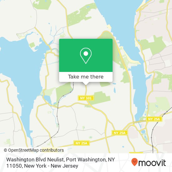 Mapa de Washington Blvd Neulist, Port Washington, NY 11050