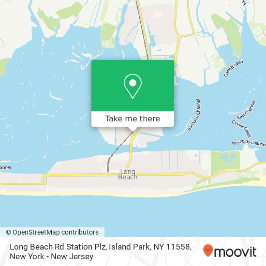 Mapa de Long Beach Rd Station Plz, Island Park, NY 11558
