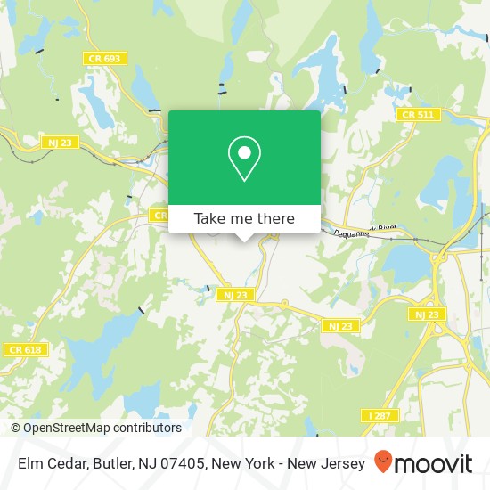 Mapa de Elm Cedar, Butler, NJ 07405