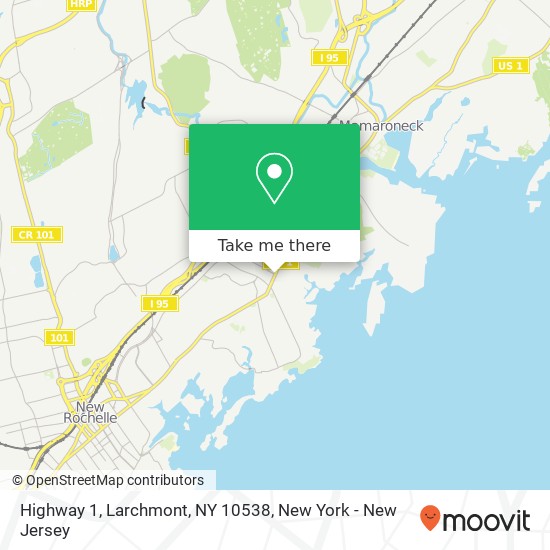 Mapa de Highway 1, Larchmont, NY 10538