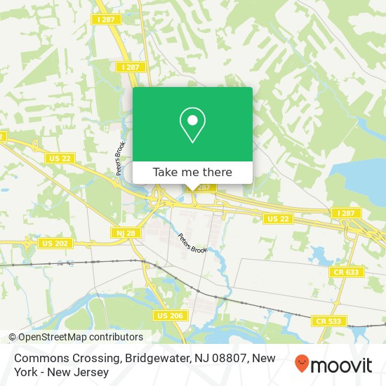 Mapa de Commons Crossing, Bridgewater, NJ 08807