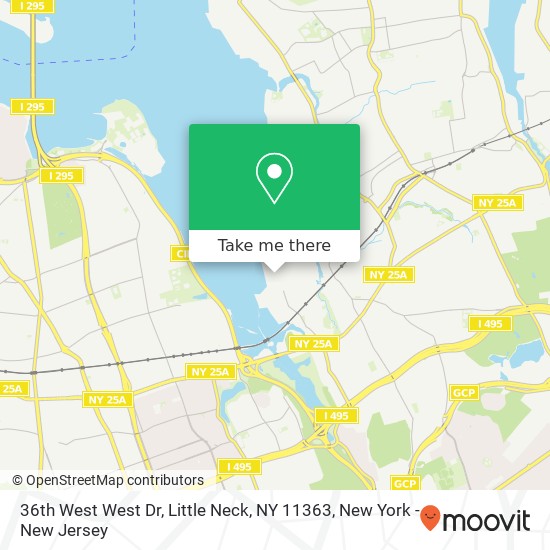Mapa de 36th West West Dr, Little Neck, NY 11363