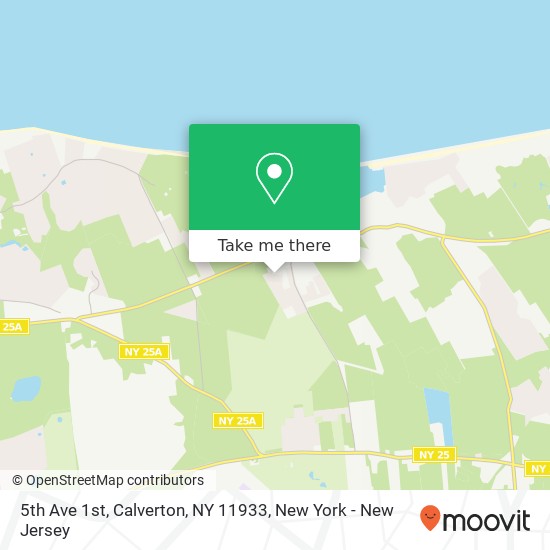 Mapa de 5th Ave 1st, Calverton, NY 11933