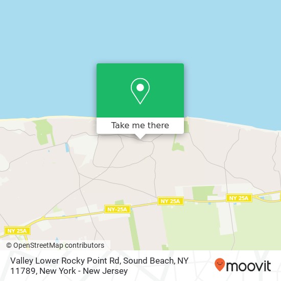 Mapa de Valley Lower Rocky Point Rd, Sound Beach, NY 11789