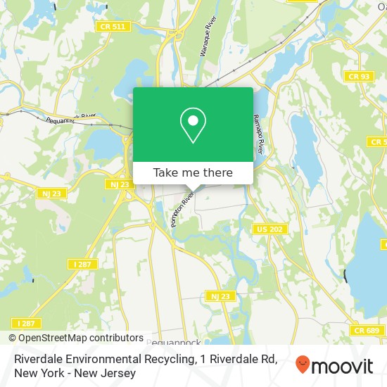 Riverdale Environmental Recycling, 1 Riverdale Rd map