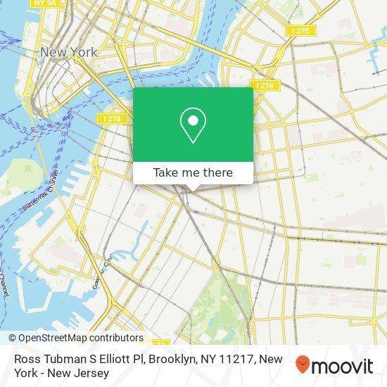 Mapa de Ross Tubman S Elliott Pl, Brooklyn, NY 11217
