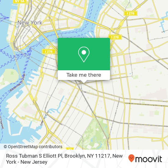 Ross Tubman S Elliott Pl, Brooklyn, NY 11217 map