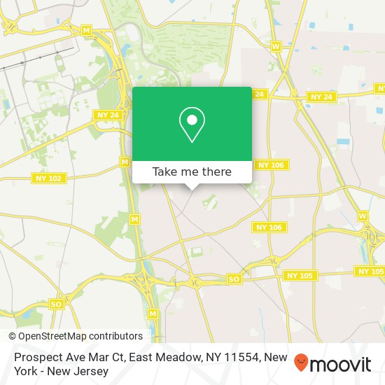 Mapa de Prospect Ave Mar Ct, East Meadow, NY 11554