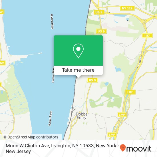 Moon W Clinton Ave, Irvington, NY 10533 map