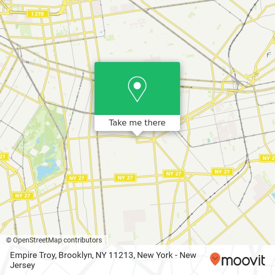 Mapa de Empire Troy, Brooklyn, NY 11213