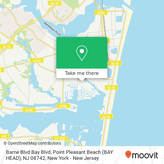 Barne Blvd Bay Blvd, Point Pleasant Beach (BAY HEAD), NJ 08742 map