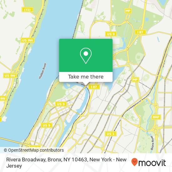 Mapa de Rivera Broadway, Bronx, NY 10463