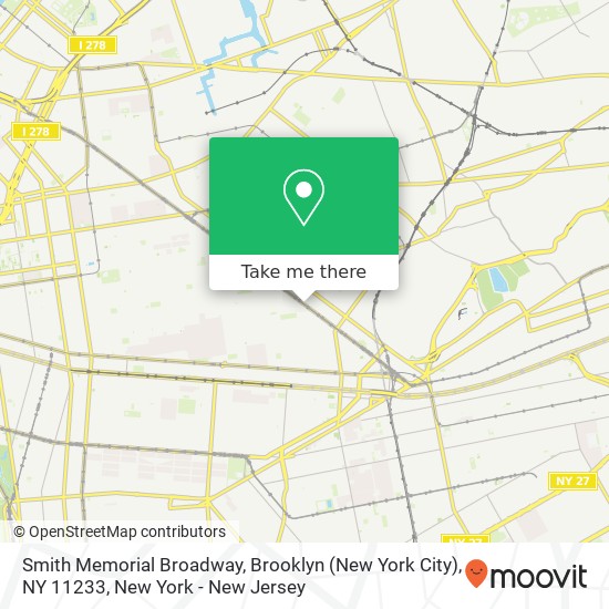 Smith Memorial Broadway, Brooklyn (New York City), NY 11233 map