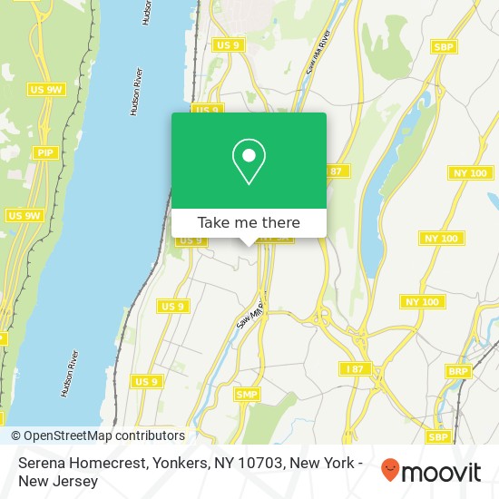 Mapa de Serena Homecrest, Yonkers, NY 10703