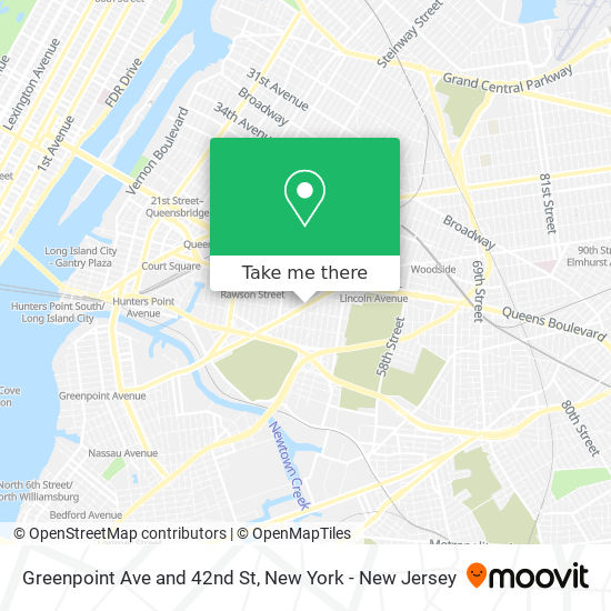 Mapa de Greenpoint Ave and 42nd St