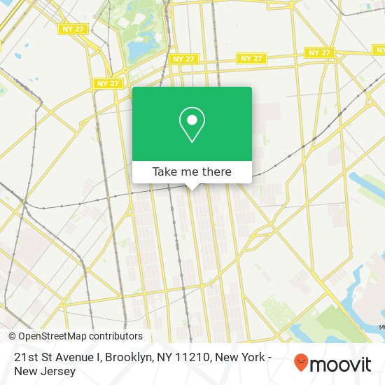 Mapa de 21st St Avenue I, Brooklyn, NY 11210